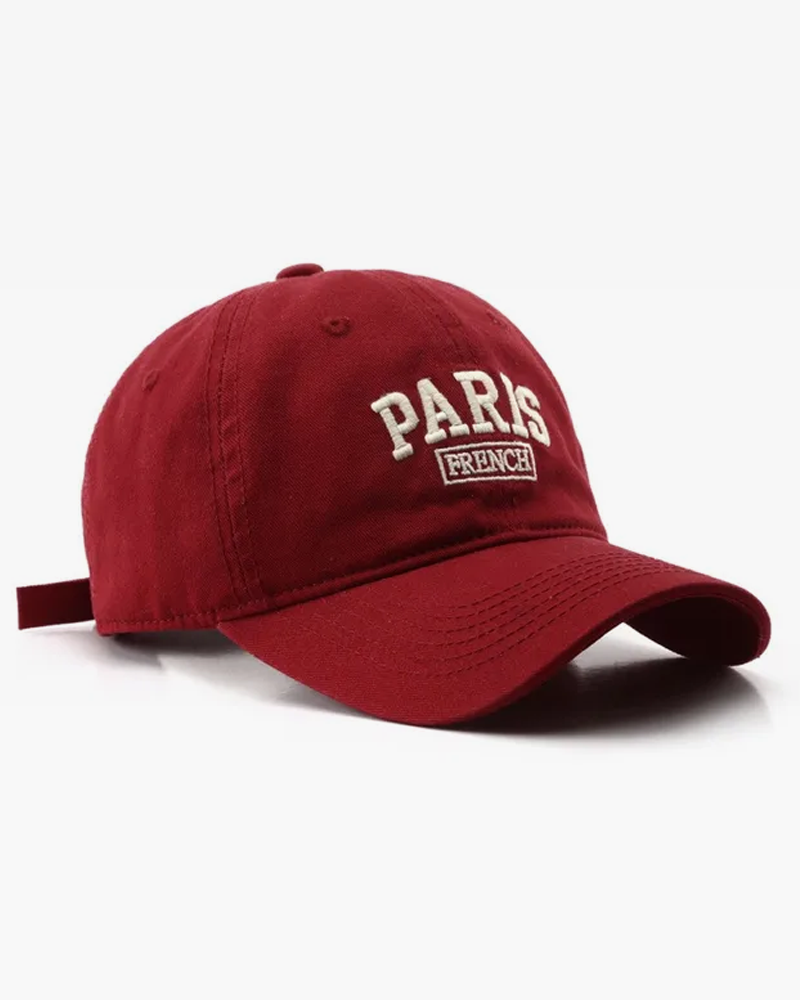 Embroidered Paris Cap