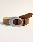 Oval buckle belt