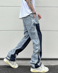 Men's patchwork jeans