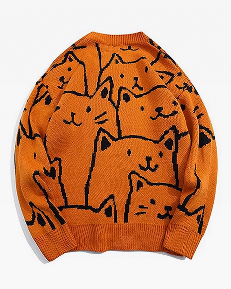 Pull with female cat motif