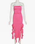 Ruffled Split Dress