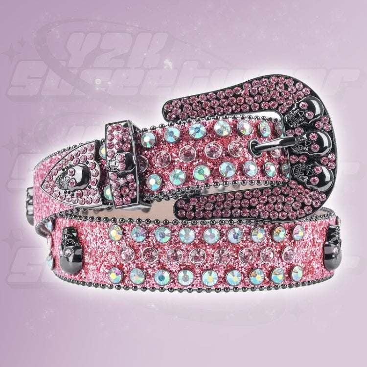 Pink rhinestone belt