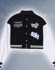 Cropped varsity jacket