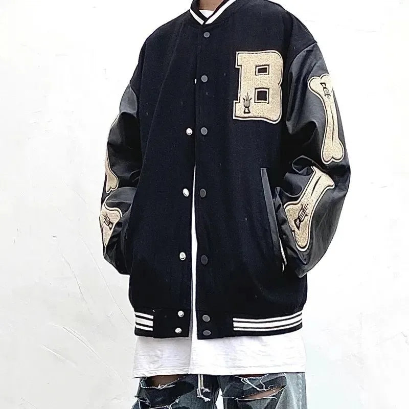 Green varsity jacket