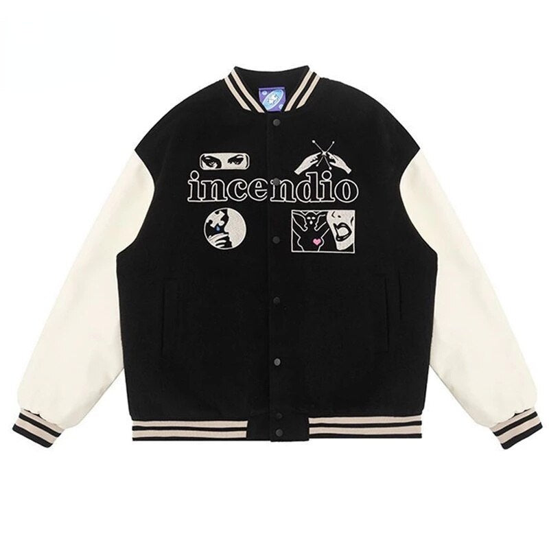 Black varsity jacket