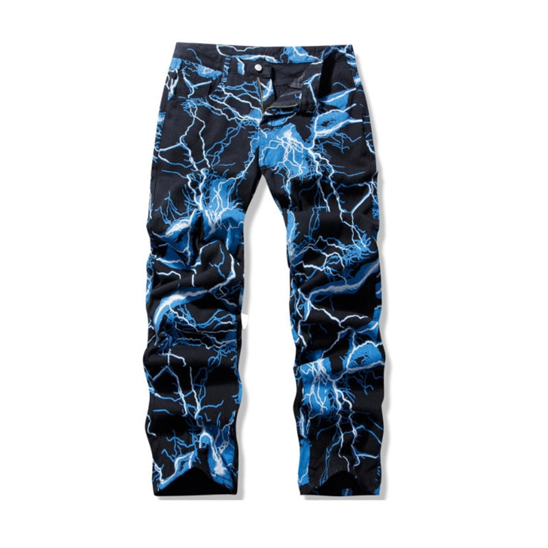 Laser printed jeans