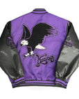 Violet varsity jacket