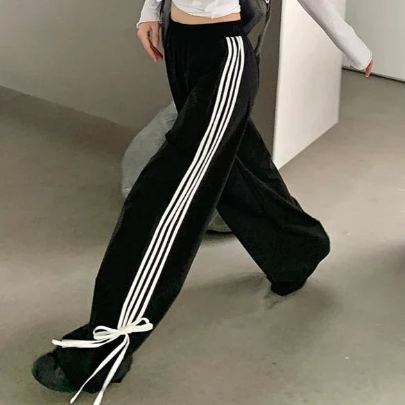 Striped track pants