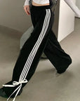 Striped track pants