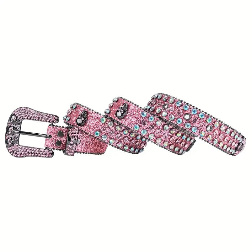 Pink rhinestone belt