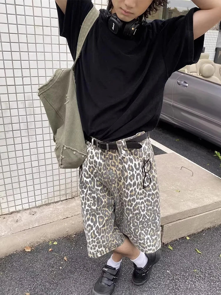 Leopard Jorts