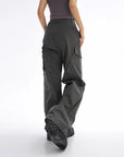 Gray parachute pants