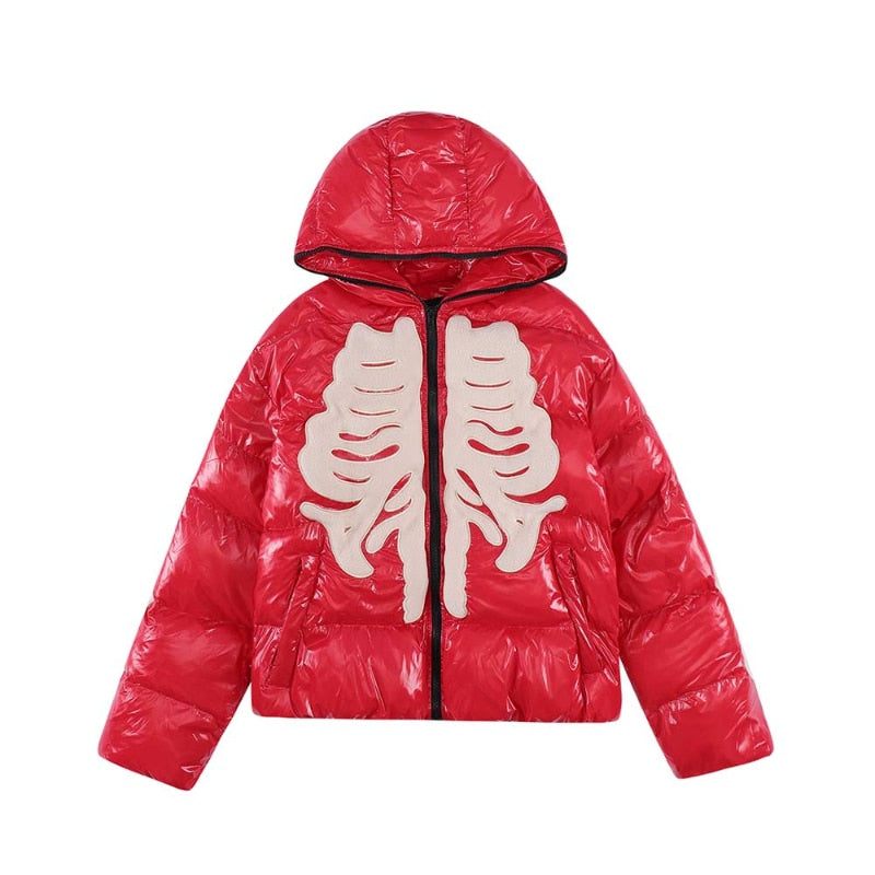 Skeleton puffer jacket