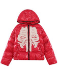 Skeleton puffer jacket