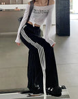 Striped track pants