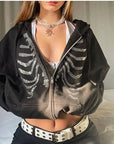 Skeleton rhinestone sweatshirt