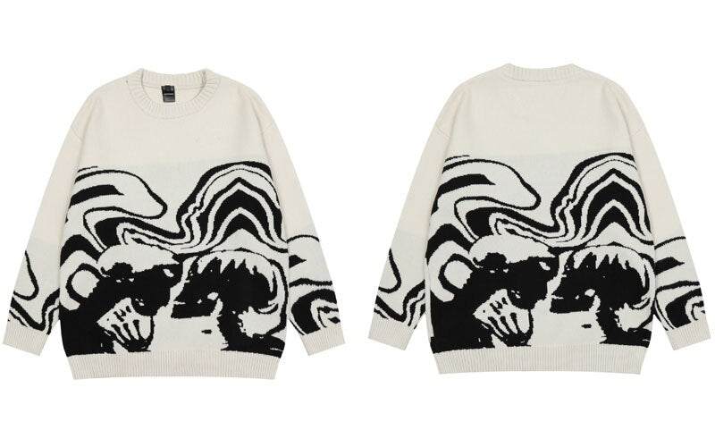 Black skull sweater