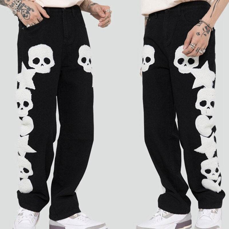 Skull head jeans