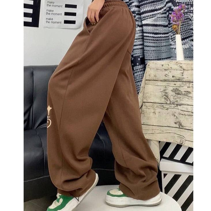 Brown track pants