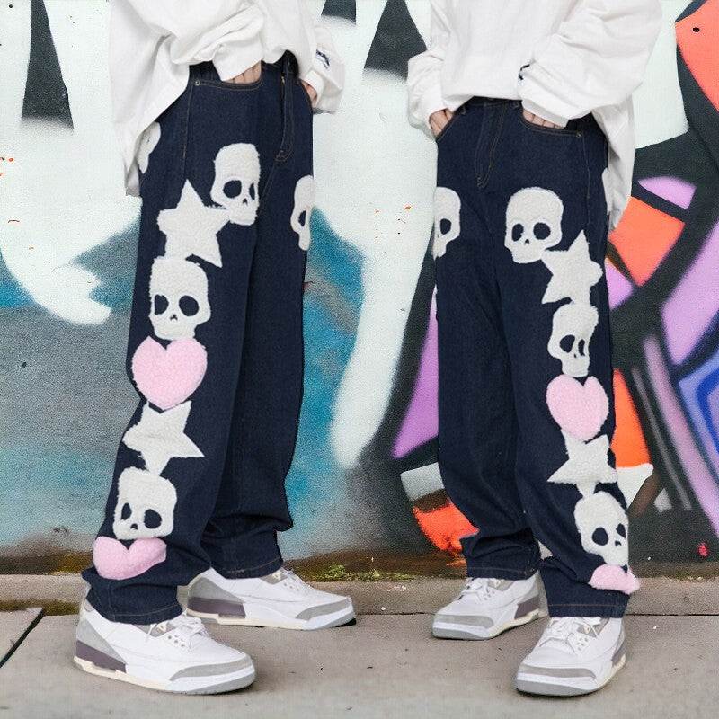 Skull head jeans