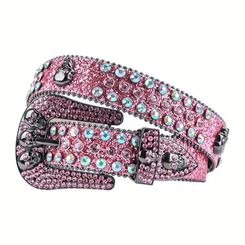 Pink rhinestone belt