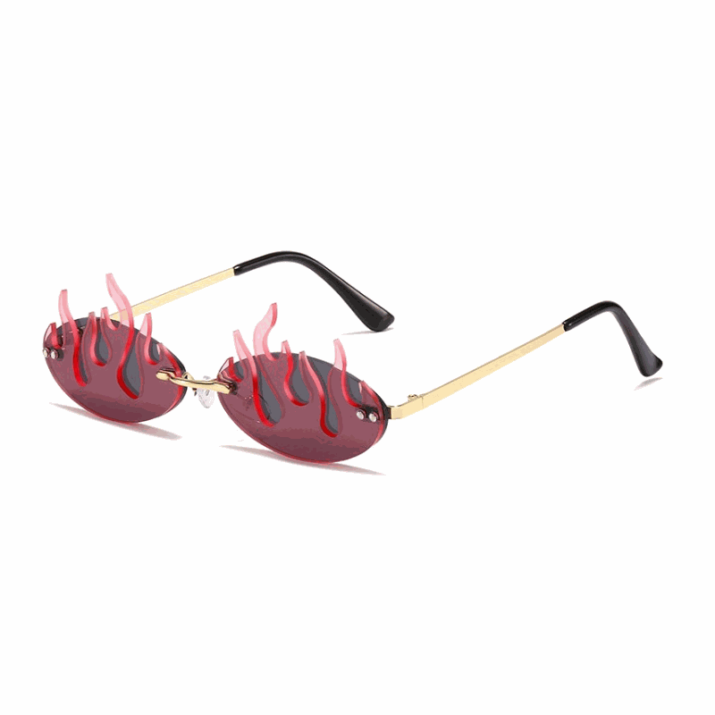 Red flame sunglasses