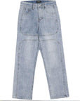 Men's stacked denim jeans