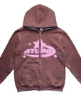 Brown full zip hoodie