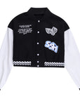 Cropped varsity jacket