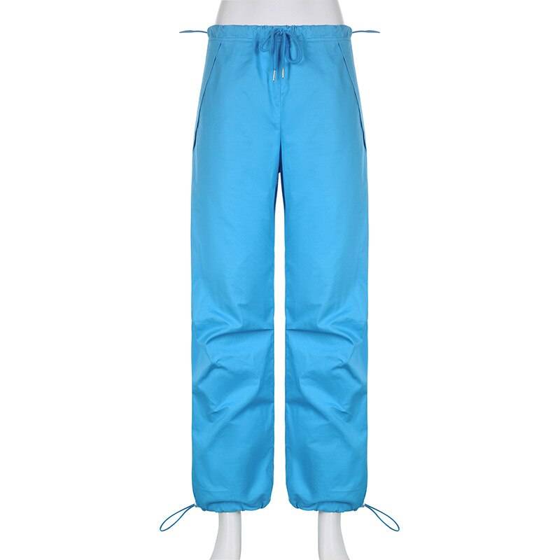 Blue track pants