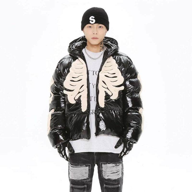 Skeleton puffer jacket