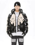 Skeleton puffer jacket