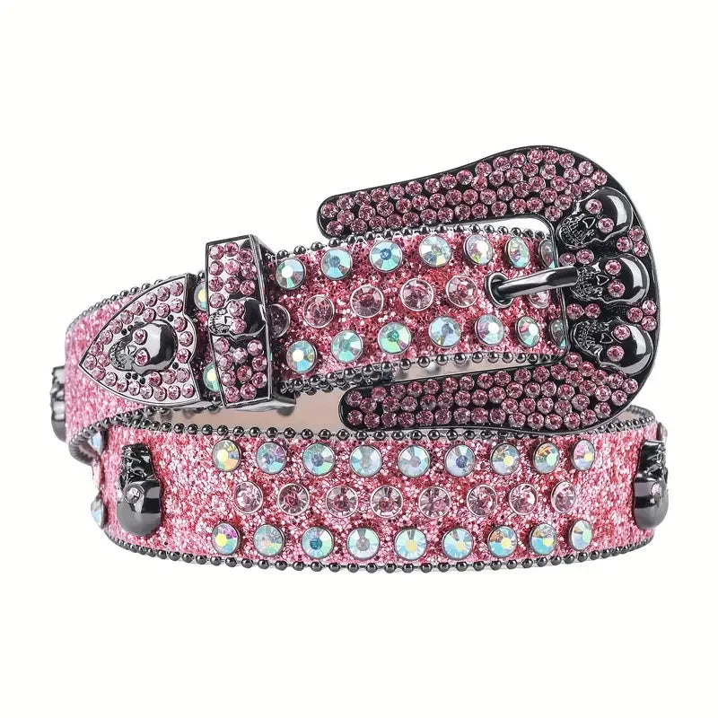 Pink rhinestone belt