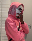 Pink full zip hoodie