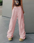 Pink parachute pants