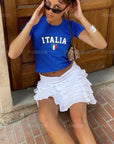 Italy Crop Top