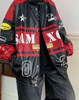 Red racing jacket