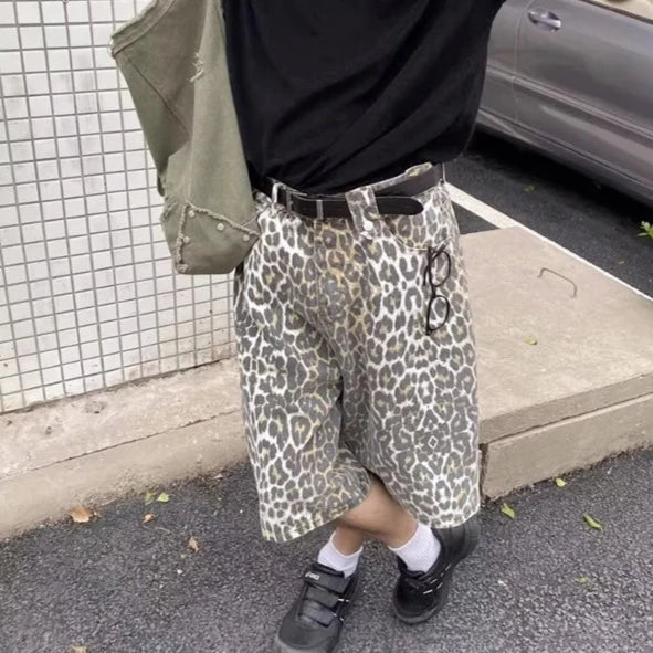 Leopard Jorts