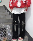 Pants with crosses