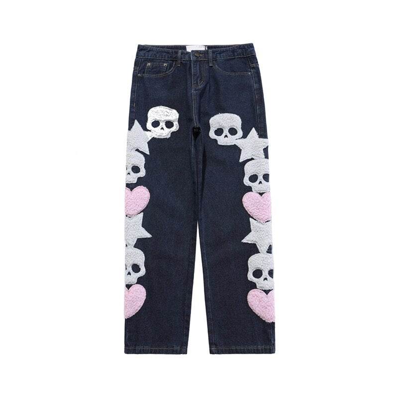 Skull head jeans