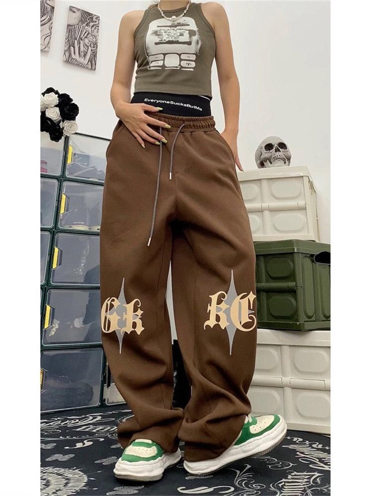 Brown track pants