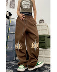 Brown track pants