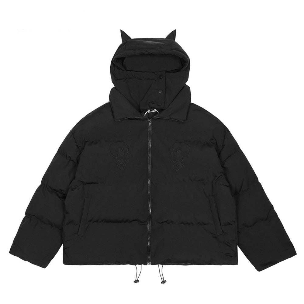 Hooded down jacket