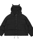 Hooded down jacket