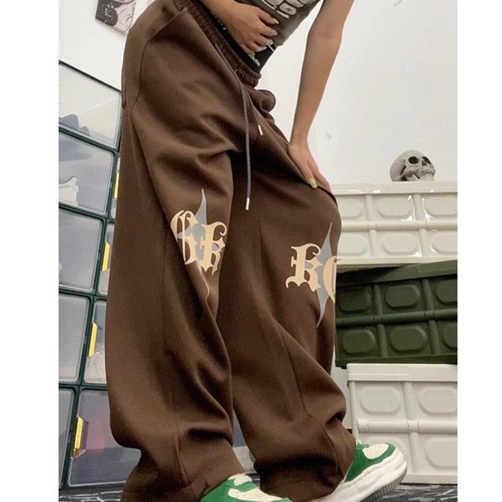 Brown track pants