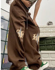 Brown track pants