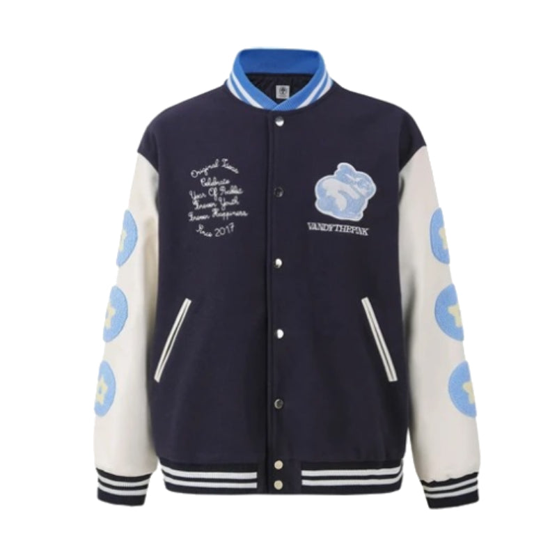 Navy varsity jacket