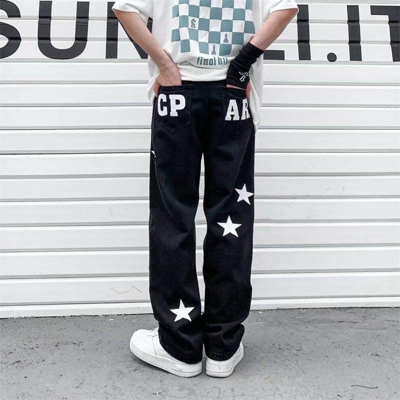 Star Printed Jeans