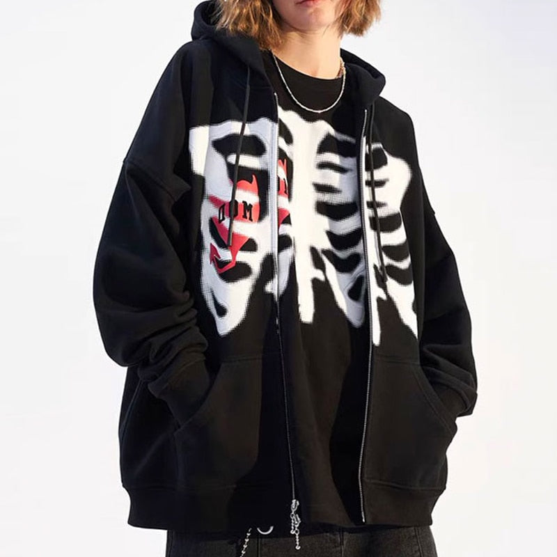 Black Skeleton Hoodie