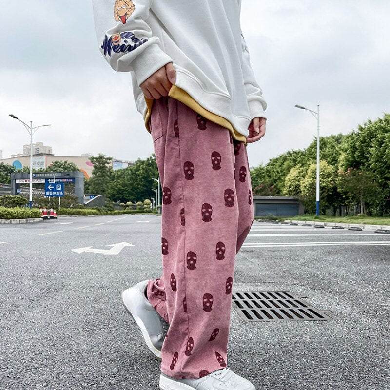 Graphic printed jeans